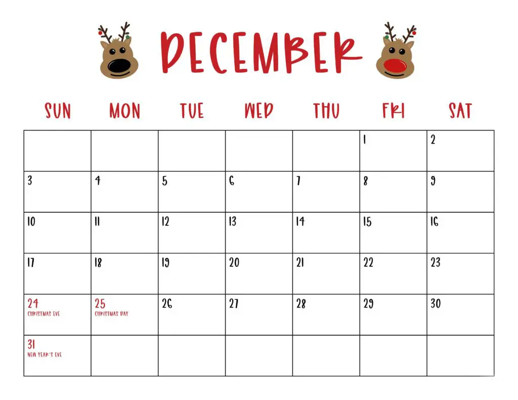 Printable December 2023 Calendar With Holidays