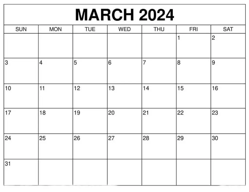 March 2024 Calendar Templates For Planning